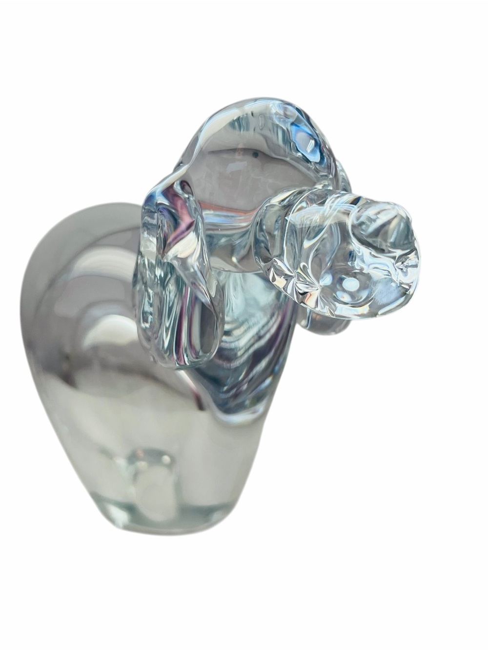 Vintage Art Glass Blown Hound Figure